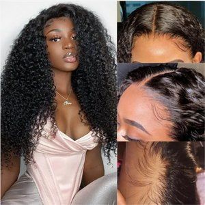 Invisible HD Transparent Glueless Lace Wig Jerry Curly 5x5 Closure Wigs
